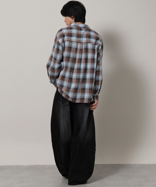 ALAND(エーランド)の「【UNISEX】ALAND/チェックビエラシャツ(シャツ/ブラウス・レディース・オフホワイト/ブラック/ブラウン・SMALL/LARGE)」の12枚目の写真
