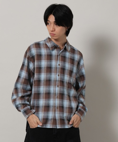 ALAND(エーランド)の「【UNISEX】ALAND/チェックビエラシャツ(シャツ/ブラウス・レディース・オフホワイト/ブラック/ブラウン・SMALL/LARGE)」の14枚目の写真