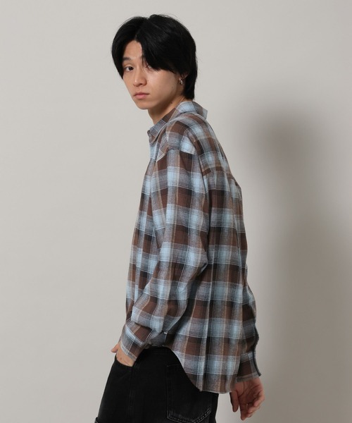 ALAND(エーランド)の「【UNISEX】ALAND/チェックビエラシャツ(シャツ/ブラウス・レディース・オフホワイト/ブラック/ブラウン・SMALL/LARGE)」の15枚目の写真