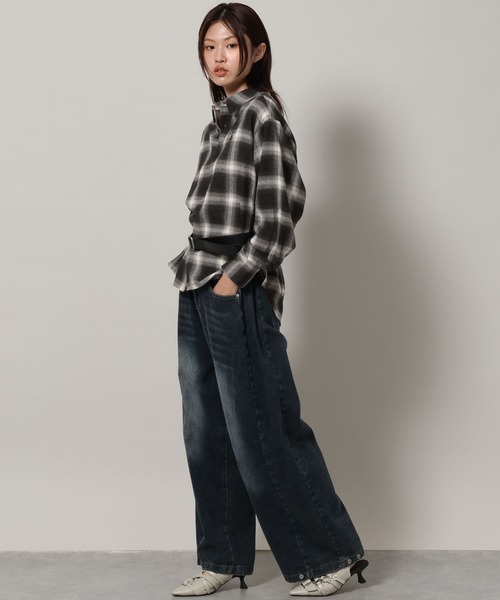 ALAND(エーランド)の「【UNISEX】ALAND/チェックビエラシャツ(シャツ/ブラウス・レディース・オフホワイト/ブラック/ブラウン・SMALL/LARGE)」の18枚目の写真