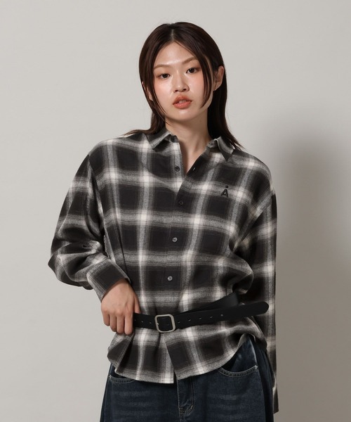 ALAND(エーランド)の「【UNISEX】ALAND/チェックビエラシャツ(シャツ/ブラウス・レディース・オフホワイト/ブラック/ブラウン・SMALL/LARGE)」の20枚目の写真