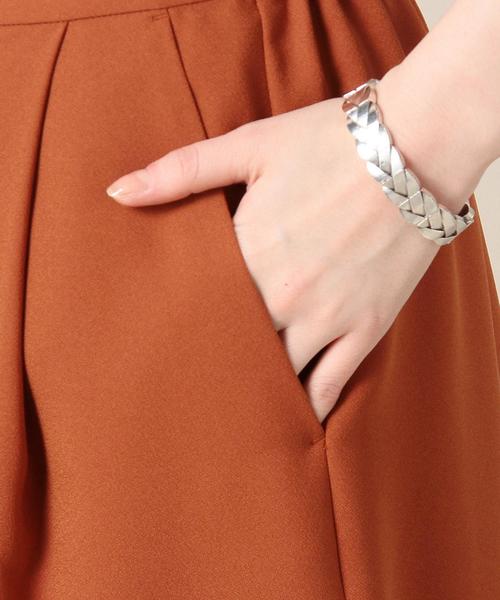 BEAUTY&YOUTH UNITED ARROWS（ビューティーアンドユースユナイテッドアローズ）の「BY ジョーゼット8分丈ガウチョパンツ◆（その他パンツ・レディース・ブラック/オレンジ/ネイビー・MEDIUM/SMALL）」の5枚目の写真