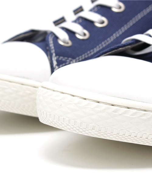 JACKROSE（ジャックローズ）の「キャンバス×レザーローカットスニーカー（スニーカー・メンズ・ネイビー/ホワイト・M/L）」の7枚目の写真
