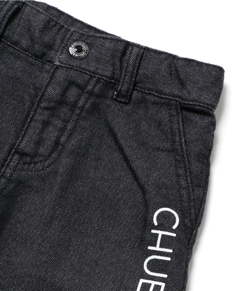 CHUBBYGANG（チャビーギャング）の「ニットデニムデザイン9分丈ワイドパンツ（デニムパンツ・キッズ・ブラック・110/130/150/140/160/100）」の4枚目の写真
