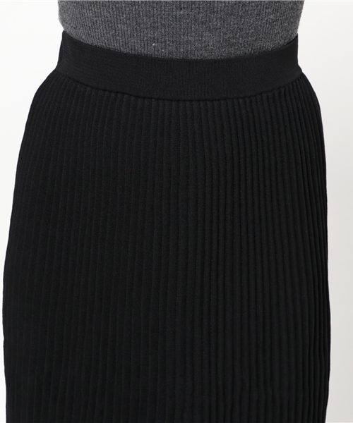 SLY（スライ）の「KNIT PLEATS LONG SK（スカート・レディース・ブラウン/ブラック・2/1）」の7枚目の写真