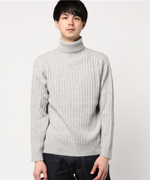 FREDY&GLOSTER(フレディアンドグロスター)の「【FINEBOYS掲載】6 × 2 リブタートルネックニット(ニット/セーター・メンズ・グレー/ブルー/ブラック・L/M)」の3枚目の写真