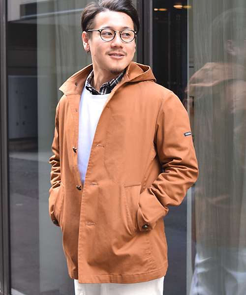 FREDY&GLOSTER（フレディアンドグロスター）の「【men's FUDGE掲載】スタンドフードブルゾン（ブルゾン・メンズ・ブルー/オフホワイト/ブラウン/ベージュ/ネイビー・S/L/XL/M）」の6枚目の写真