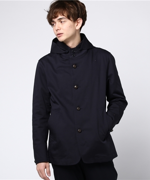 FREDY&GLOSTER（フレディアンドグロスター）の「【men's FUDGE掲載】スタンドフードブルゾン（ブルゾン・メンズ・ブルー/オフホワイト/ブラウン/ベージュ/ネイビー・S/L/XL/M）」の4枚目の写真