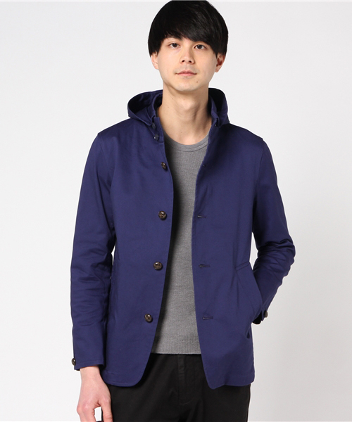 FREDY&GLOSTER（フレディアンドグロスター）の「【men's FUDGE掲載】スタンドフードブルゾン（ブルゾン・メンズ・ブルー/オフホワイト/ブラウン/ベージュ/ネイビー・S/L/XL/M）」の9枚目の写真