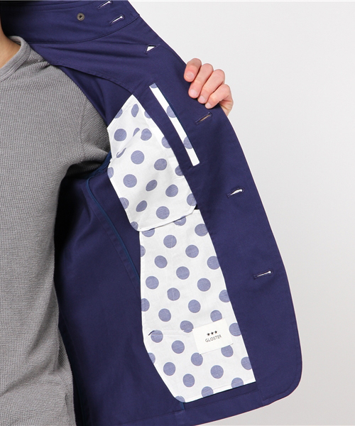 FREDY&GLOSTER（フレディアンドグロスター）の「【men's FUDGE掲載】スタンドフードブルゾン（ブルゾン・メンズ・ブルー/オフホワイト/ブラウン/ベージュ/ネイビー・S/L/XL/M）」の13枚目の写真