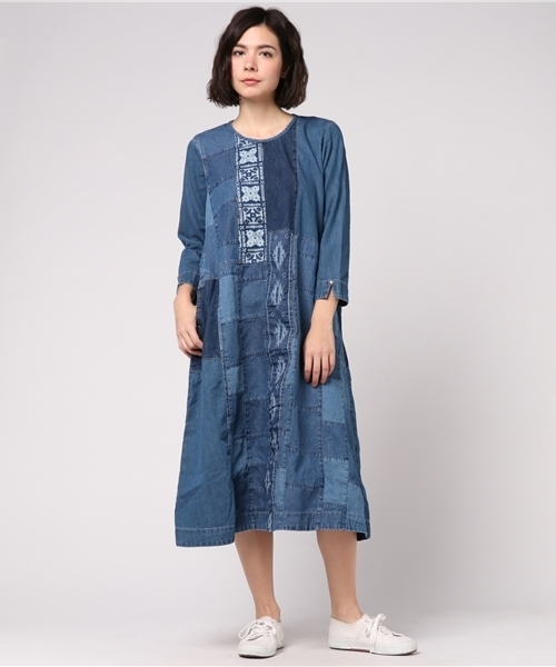 Jean Nassaus ジーンナッソーズ の Jean Nassaus ジーンナッソーズ ﾃﾞﾆﾑmix Op ワンピース Wear