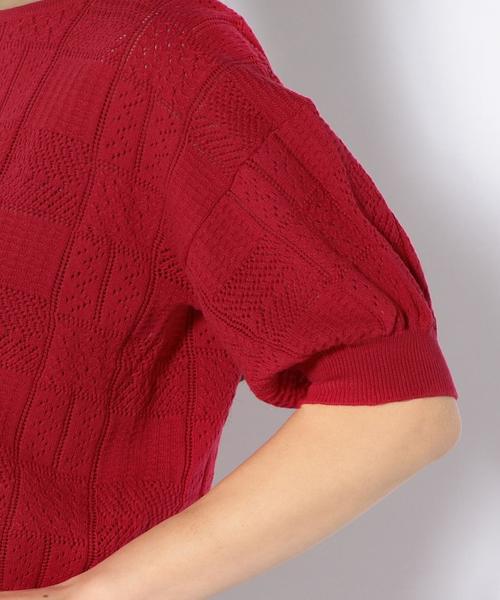 Khaju（カージュ）の「Khaju:ショートスリーブカーディガン（カーディガン/ボレロ・レディース・ホワイト/レッド系その他/ブラック・ONE SIZE）」の7枚目の写真