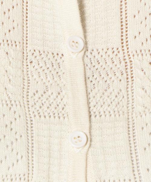 Khaju（カージュ）の「Khaju:ショートスリーブカーディガン（カーディガン/ボレロ・レディース・ホワイト/レッド系その他/ブラック・ONE SIZE）」の8枚目の写真