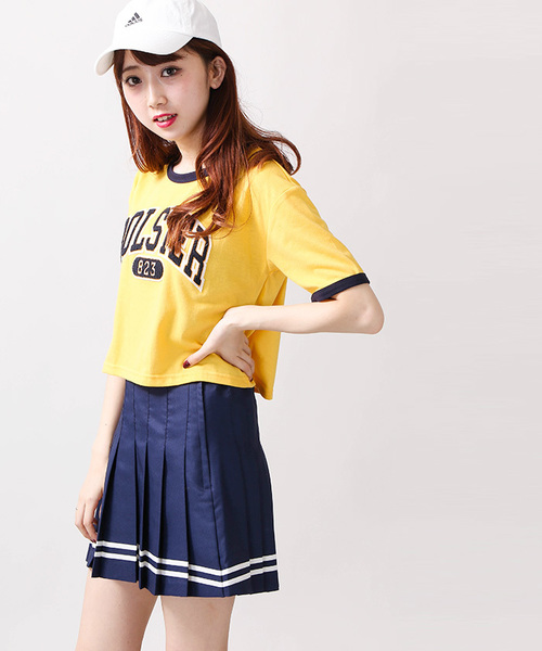 WEGO（ウィゴー）の「WEGO/無地プリーツミニスカート（スカート・レディース・ブラック/レッド/ホワイト/ネイビー/ホワイト系その他/ブラック系その他/ライム/ライトパープル/ピンク系その他/ブルー/ライトイエロー/サックスブルー/ライトピンク/ブルー系その他/レッド系その他/パープル系その他/ピンク・FREE）」の10枚目の写真