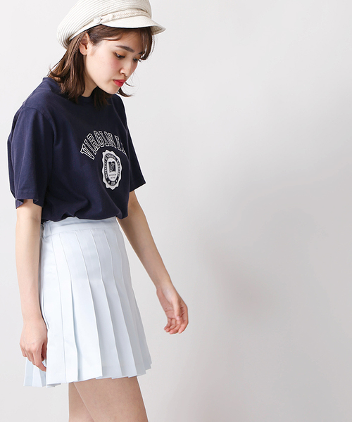 WEGO（ウィゴー）の「WEGO/無地プリーツミニスカート（スカート・レディース・ブラック/レッド/ホワイト/ネイビー/ホワイト系その他/ブラック系その他/ライム/ライトパープル/ピンク系その他/ブルー/ライトイエロー/サックスブルー/ライトピンク/ブルー系その他/レッド系その他/パープル系その他/ピンク・FREE）」の8枚目の写真