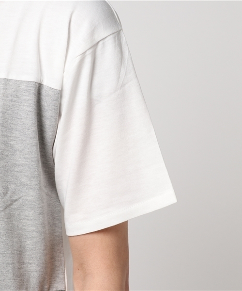 WEGO(ウィゴー)の「WEGO/ミックスパネルカットソー(Tシャツ/カットソー・メンズ・サックスブルー/ネイビー/ホワイト/マスタード/グレー/ワイン/ダークグリーン・LARGE/MEDIUM)」の9枚目の写真