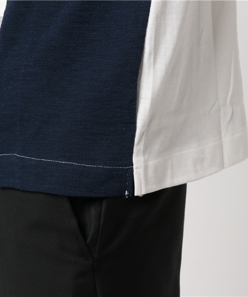 WEGO(ウィゴー)の「WEGO/ミックスパネルカットソー(Tシャツ/カットソー・メンズ・サックスブルー/ネイビー/ホワイト/マスタード/グレー/ワイン/ダークグリーン・LARGE/MEDIUM)」の10枚目の写真