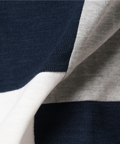 WEGO(ウィゴー)の「WEGO/ミックスパネルカットソー(Tシャツ/カットソー・メンズ・サックスブルー/ネイビー/ホワイト/マスタード/グレー/ワイン/ダークグリーン・LARGE/MEDIUM)」の11枚目の写真