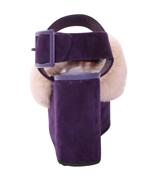 merry jenny（メリージェニー）の「エコｆｕｒ厚底サンダル（その他シューズ・レディース・パープル/パープル系その他2/ブラック/ベージュ・MEDIUM/SMALL/LARGE）」の10枚目の写真