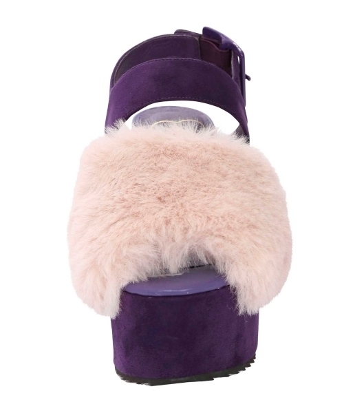merry jenny（メリージェニー）の「エコｆｕｒ厚底サンダル（その他シューズ・レディース・パープル/パープル系その他2/ブラック/ベージュ・MEDIUM/SMALL/LARGE）」の11枚目の写真