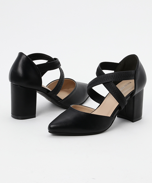 Andemiu(アンデミュウ)の「クロスバンドパンプス770191(パンプス・レディース・その他/ブラック/キャメル・MEDIUM/SMALL/LARGE)」の2枚目の写真