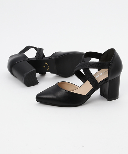 Andemiu(アンデミュウ)の「クロスバンドパンプス770191(パンプス・レディース・その他/ブラック/キャメル・MEDIUM/SMALL/LARGE)」の4枚目の写真