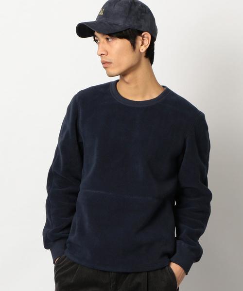 green label relaxing（グリーンレーベルリラクシング）の「STポーラテック クルーネック フリース ◆（スウェット・メンズ・ネイビー/ナチュラル・LARGE/MEDIUM/SMALL）」の15枚目の写真