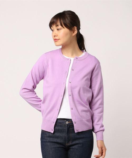 AMERICAN HOLIC（アメリカンホリック）の「・12co.クルーネックカーディガン（カーディガン/ボレロ・レディース・その他/ブラック/ロイヤルブルー/その他24/オフホワイト/ライトイエロー/レッド/ブルー/ラベンダー/ネイビー/その他26/ブルーグリーン・FREE）」の8枚目の写真