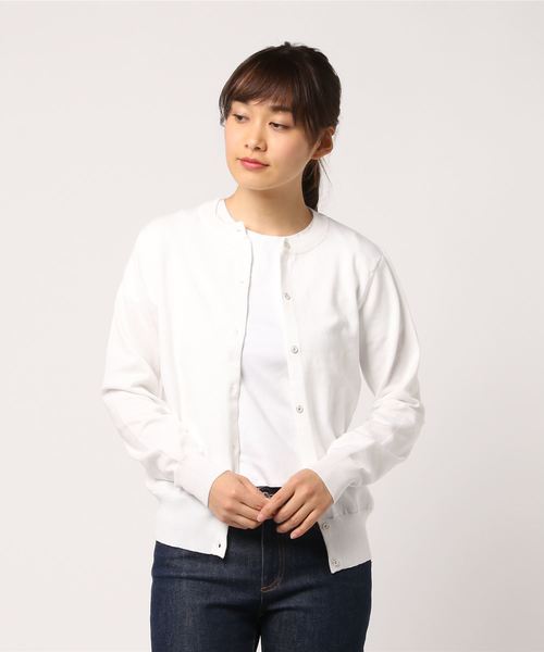 AMERICAN HOLIC（アメリカンホリック）の「・12co.クルーネックカーディガン（カーディガン/ボレロ・レディース・その他/ブラック/ロイヤルブルー/その他24/オフホワイト/ライトイエロー/レッド/ブルー/ラベンダー/ネイビー/その他26/ブルーグリーン・FREE）」の2枚目の写真