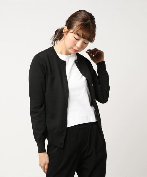 AMERICAN HOLIC（アメリカンホリック）の「・12co.クルーネックカーディガン（カーディガン/ボレロ・レディース・その他/ブラック/ロイヤルブルー/その他24/オフホワイト/ライトイエロー/レッド/ブルー/ラベンダー/ネイビー/その他26/ブルーグリーン・FREE）」の3枚目の写真