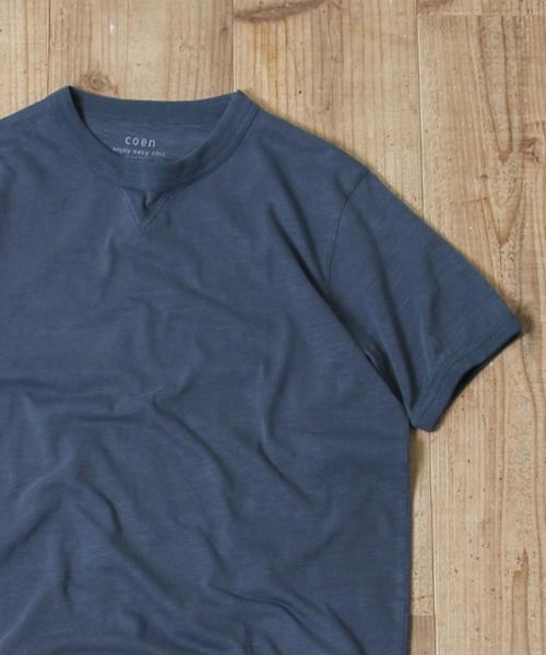 coen（コーエン）の「ガゼットスラブオーバーダイTシャツ（Tシャツ/カットソー・メンズ・オリーブ/ネイビー/グレー/ホワイト/レッド・X-LARGE/MEDIUM/SMALL/LARGE）」の17枚目の写真