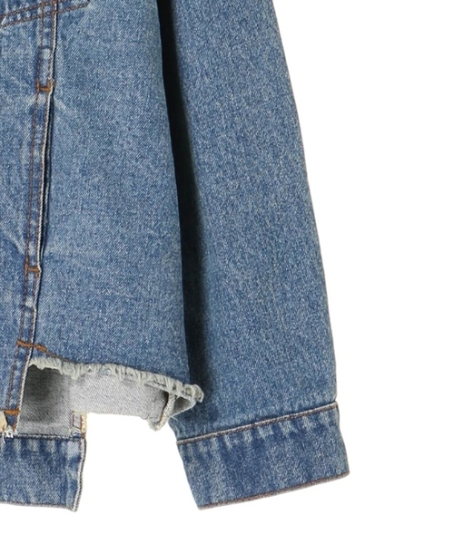 Editt by YECCA VECCA（エディットバイイェッカヴェッカ）の「コインフリンジ×スタッズジャケット②（ブルゾン・レディース・インディゴブルー・FREE）」の7枚目の写真