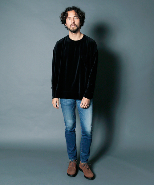 Magine（マージン）の「【Magine】1812-72 CTN LIGHT VELOR BIG SILHOUETTE C/N（Tシャツ/カットソー・メンズ・ホワイト/ブラック/ネイビー/ダークグリーン・46/48/44）」の5枚目の写真