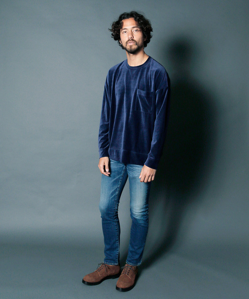 Magine（マージン）の「【Magine】1812-72 CTN LIGHT VELOR BIG SILHOUETTE C/N（Tシャツ/カットソー・メンズ・ホワイト/ブラック/ネイビー/ダークグリーン・46/48/44）」の7枚目の写真