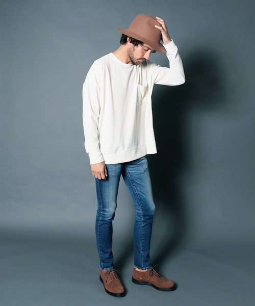 Magine（マージン）の「【Magine】1812-72 CTN LIGHT VELOR BIG SILHOUETTE C/N（Tシャツ/カットソー・メンズ・ホワイト/ブラック/ネイビー/ダークグリーン・46/48/44）」の10枚目の写真
