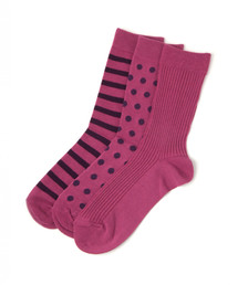 niko and... | オリジナルボーダードット3セットソックス(ソックス/靴下)