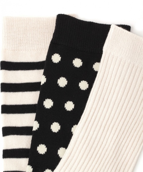 niko and...（ニコアンド）の「オリジナルボーダードット3セットソックス（ソックス/靴下・レディース・ホワイト/パープル/マスタード・FREE）」の7枚目の写真