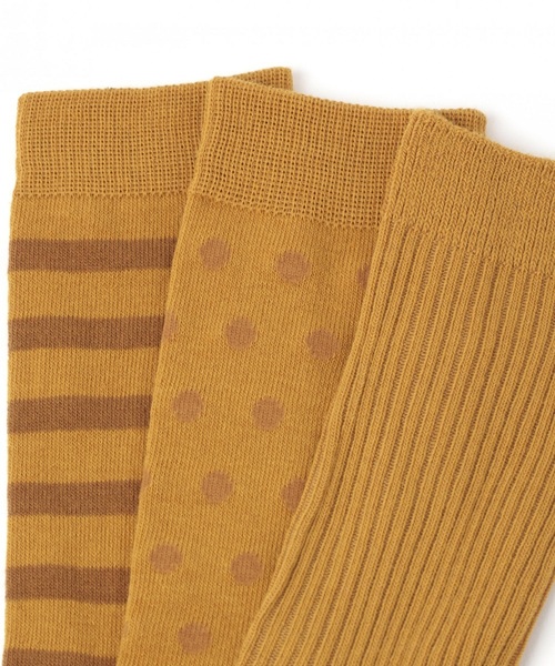 niko and...（ニコアンド）の「オリジナルボーダードット3セットソックス（ソックス/靴下・レディース・ホワイト/パープル/マスタード・FREE）」の9枚目の写真