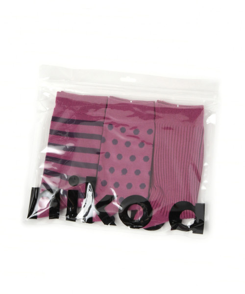 niko and...（ニコアンド）の「オリジナルボーダードット3セットソックス（ソックス/靴下・レディース・ホワイト/パープル/マスタード・FREE）」の10枚目の写真