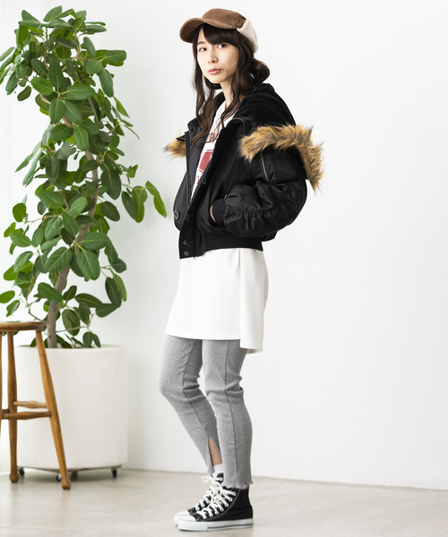 WEGO（ウィゴー）の「WEGO/N-2B（ミリタリージャケット・レディース・ブラック/ベージュ/カーキ・FREE）」の5枚目の写真