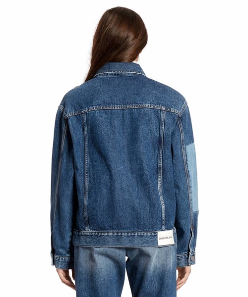 Calvin Klein Jeans(カルヴァンクラインジーンズ)の「ワン ポケット トラッカー デニム ジャケット(デニムジャケット・レディース・ブルー・L/M/S/XS)」の5枚目の写真