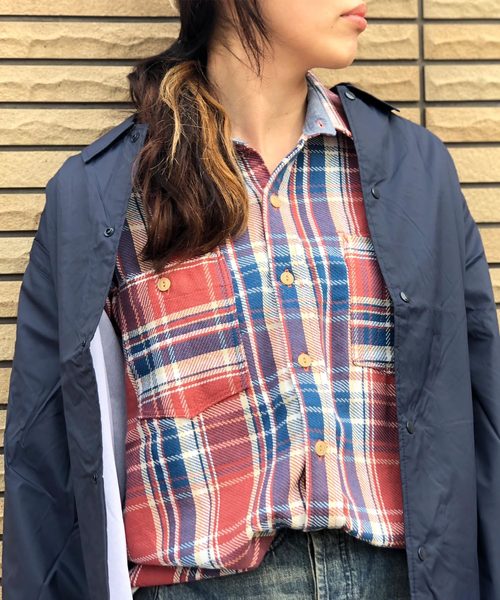 GREEN BOWL（グリーンボウル）の「GREEN BOWL Check Pattern Work Shirts/グリーンボウル チェック 柄 ワーク シャツ（シャツ/ブラウス・メンズ・ブラウン/レッド・40/38）」の10枚目の写真