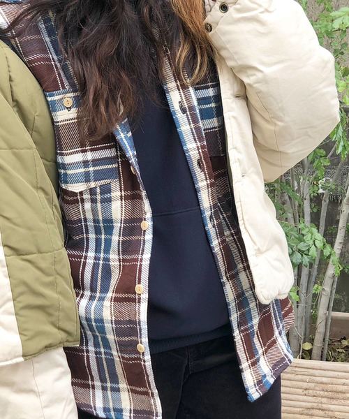 GREEN BOWL（グリーンボウル）の「GREEN BOWL Check Pattern Work Shirts/グリーンボウル チェック 柄 ワーク シャツ（シャツ/ブラウス・メンズ・ブラウン/レッド・40/38）」の9枚目の写真