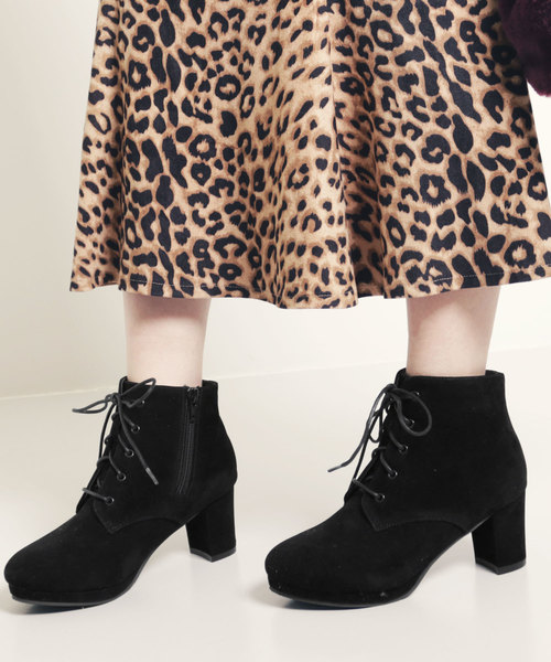 KOBE LETTUCE(コウベレタス)の「レースアップラウンドトゥショートブーツ(ブーツ・レディース・ブラック/ベージュ/ブラック系その他・LL/S/M/L)」の15枚目の写真