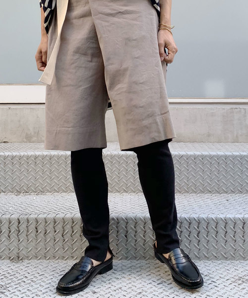 Munich（ミューニック）の「ストレッチサーマルスリットレギンス（レギンス/スパッツ・レディース・ライトグレー/ブラック/ベージュ/ネイビー/オフホワイト/杢グレー・FREE）」の16枚目の写真