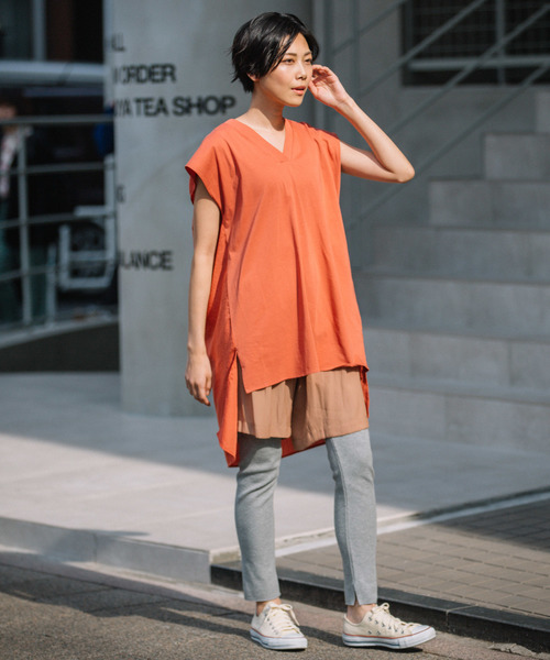 Munich（ミューニック）の「ストレッチサーマルスリットレギンス（レギンス/スパッツ・レディース・ライトグレー/ブラック/ベージュ/ネイビー/オフホワイト/杢グレー・FREE）」の19枚目の写真