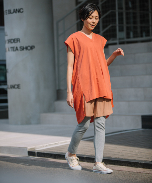 Munich（ミューニック）の「ストレッチサーマルスリットレギンス（レギンス/スパッツ・レディース・ライトグレー/ブラック/ベージュ/ネイビー/オフホワイト/杢グレー・FREE）」の22枚目の写真