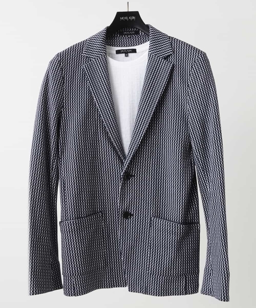 MICHEL KLEIN HOMME   （ミッシェルクランオム）の「カーディガン（リーブルJQ）（カーディガン/ボレロ・メンズ・ネイビー/グレー・46/51/48）」の21枚目の写真