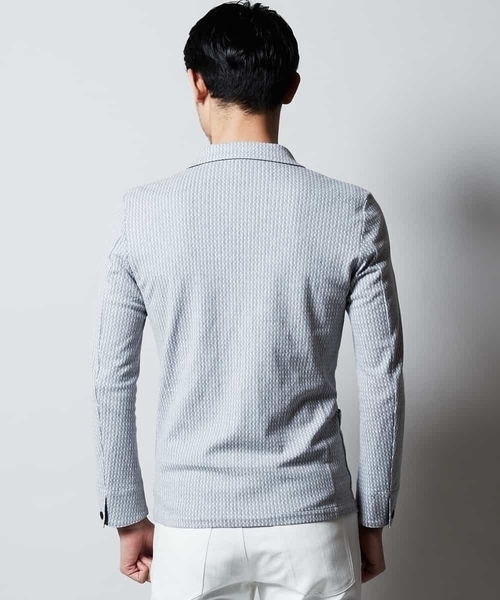 MICHEL KLEIN HOMME   （ミッシェルクランオム）の「カーディガン（リーブルJQ）（カーディガン/ボレロ・メンズ・ネイビー/グレー・46/51/48）」の15枚目の写真