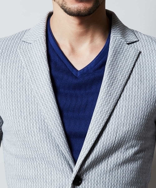 MICHEL KLEIN HOMME   （ミッシェルクランオム）の「カーディガン（リーブルJQ）（カーディガン/ボレロ・メンズ・ネイビー/グレー・46/51/48）」の11枚目の写真